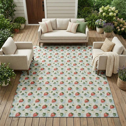 9' X 12' Sky Blue And Blue Floral Washable Indoor Outdoor Area Rug HomeRoots