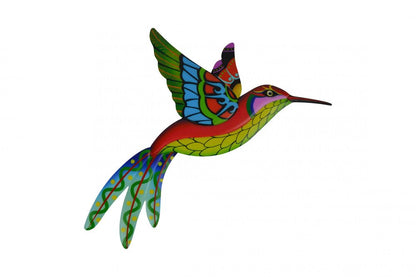 Set of Four Blue Purple And Red Metal Birds Garden Accents Accessories HomeRoots