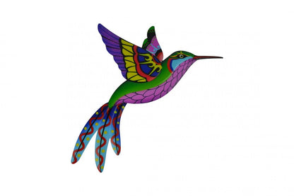 Set of Four Blue Purple And Red Metal Birds Garden Accents Accessories HomeRoots