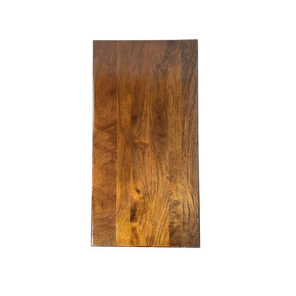 42" Chestnut Solid Wood and Rattan Coffee Table