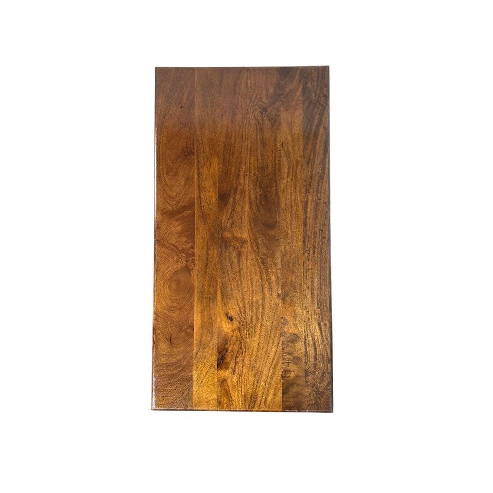 42" Chestnut Solid Wood and Rattan Coffee Table HomeRoots