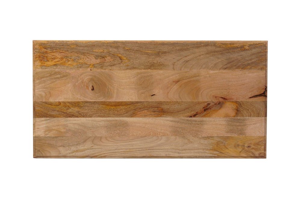 42" Natural Solid Wood and Rattan Coffee Table HomeRoots