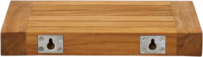 12" Brown Solid Wood Wall Mounted Floating Shelf HomeRoots