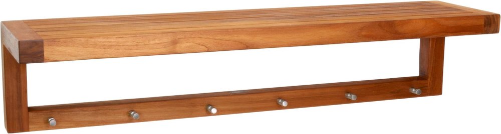 36" Brown Solid Wood Wall Mounted Floating Shelf HomeRoots