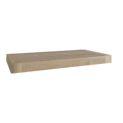 36" Light Gray Solid Wood Wall Mounted Floating Shelf