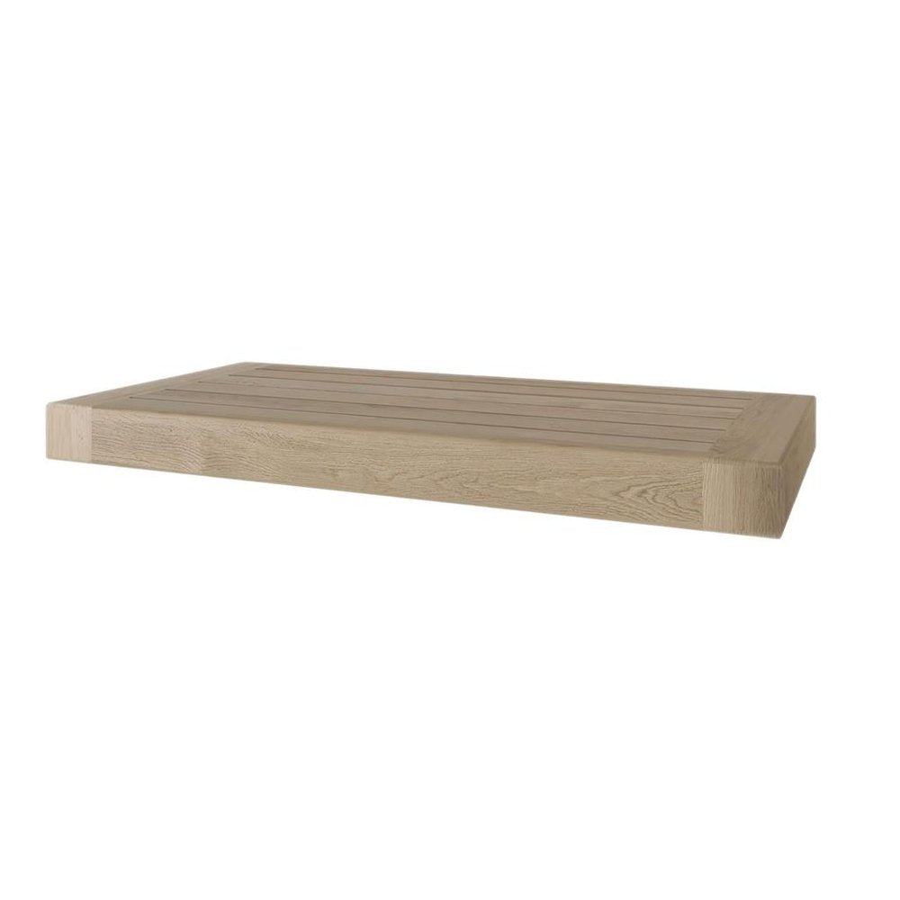 36" Light Gray Solid Wood Wall Mounted Floating Shelf — view 4