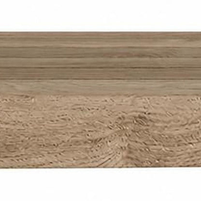 36" Light Gray Solid Wood Wall Mounted Floating Shelf