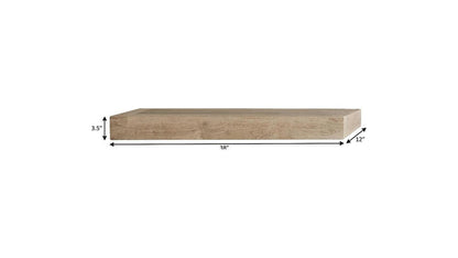 18" Brown Solid Wood Wall Mounted Floating Shelf HomeRoots