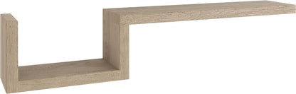 47" Oak Solid Wood Wall Mounted Floating Shelf HomeRoots