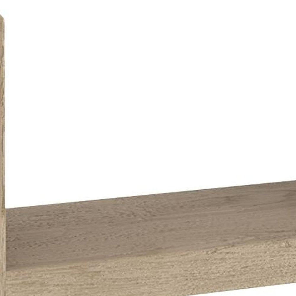 47" Oak Solid Wood Wall Mounted Floating Shelf — view 9