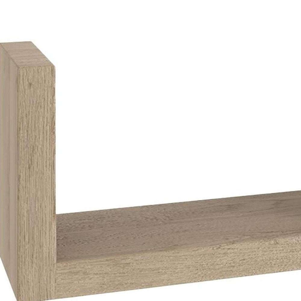 47" Oak Solid Wood Wall Mounted Floating Shelf — view 10