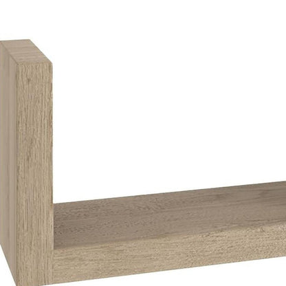 47" Oak Solid Wood Wall Mounted Floating Shelf HomeRoots