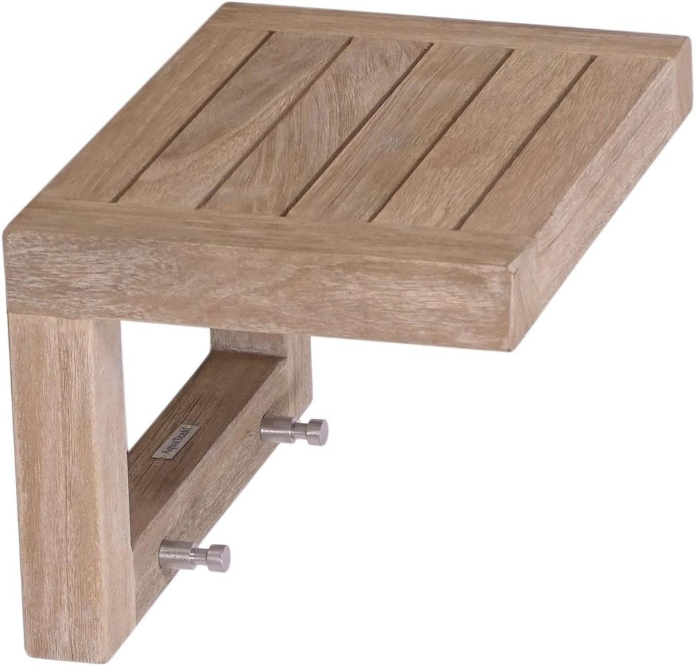 14" Brown Solid Wood Wall Mounted Floating Shelf — view 4