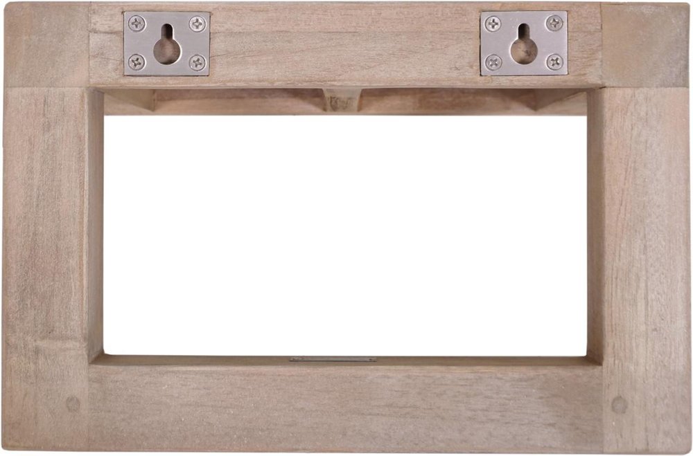 12" Light Gray Solid Wood Wall Mounted Floating Shelf With Hooks