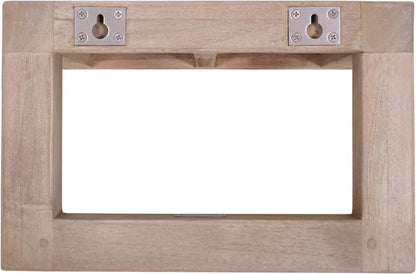 14" Brown Solid Wood Wall Mounted Floating Shelf HomeRoots