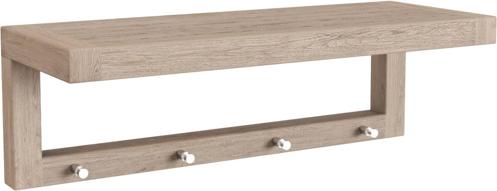 24" Brown Solid Wood Wall Mounted Floating Shelf — view 3