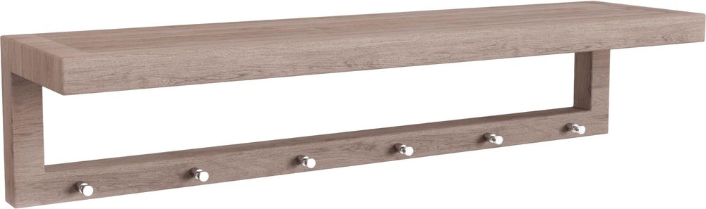 24" Brown Solid Wood Wall Mounted Floating Shelf — view 6