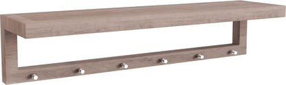 24" Brown Solid Wood Wall Mounted Floating Shelf HomeRoots