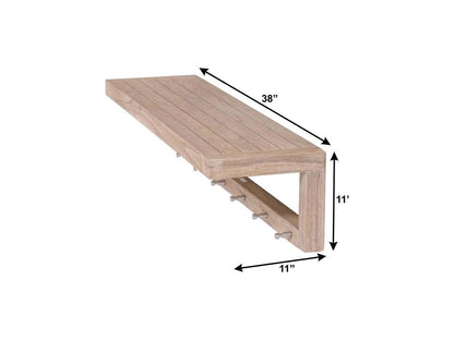 24" Brown Solid Wood Wall Mounted Floating Shelf HomeRoots