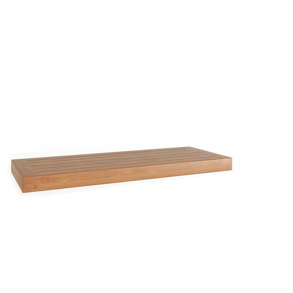 24" Brown Solid Wood Wall Mounted Floating Shelf — view 3
