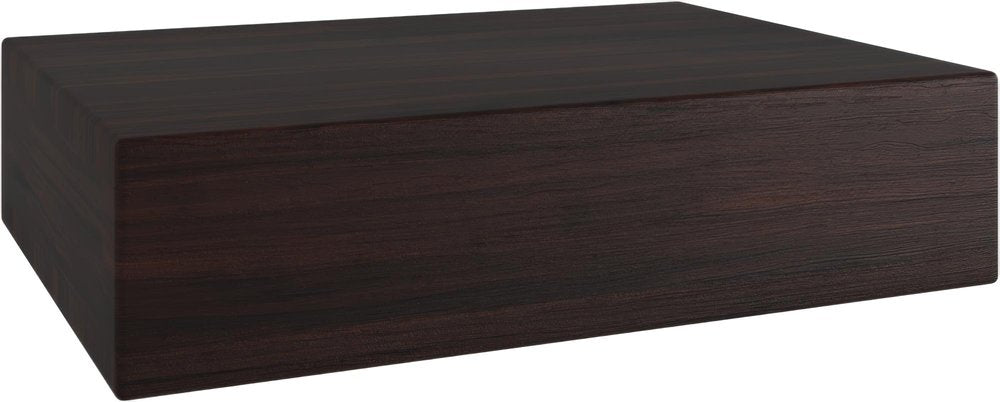 12" Espresso Solid Wood Wall Mounted Floating Shelf HomeRoots