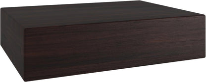 12" Espresso Solid Wood Wall Mounted Floating Shelf HomeRoots
