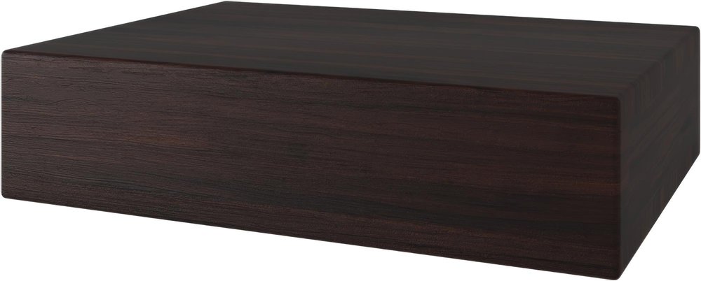 12" Espresso Solid Wood Wall Mounted Floating Shelf