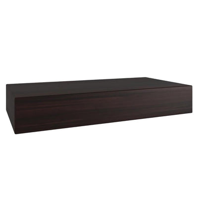 12" Espresso Solid Wood Wall Mounted Floating Shelf