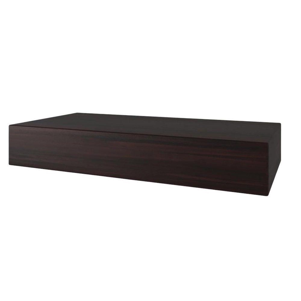 12" Espresso Solid Wood Wall Mounted Floating Shelf — view 12