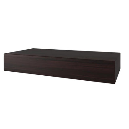 12" Espresso Solid Wood Wall Mounted Floating Shelf
