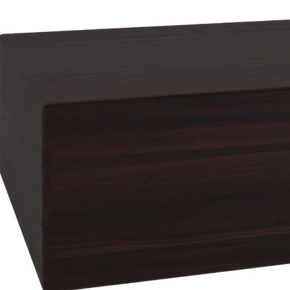 12" Espresso Solid Wood Wall Mounted Floating Shelf HomeRoots