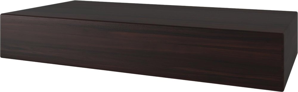 12" Espresso Solid Wood Wall Mounted Floating Shelf HomeRoots