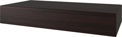 12" Espresso Solid Wood Wall Mounted Floating Shelf HomeRoots