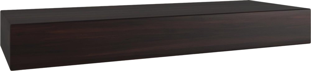 12" Espresso Solid Wood Wall Mounted Floating Shelf HomeRoots