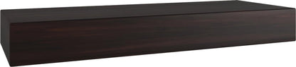 12" Espresso Solid Wood Wall Mounted Floating Shelf HomeRoots