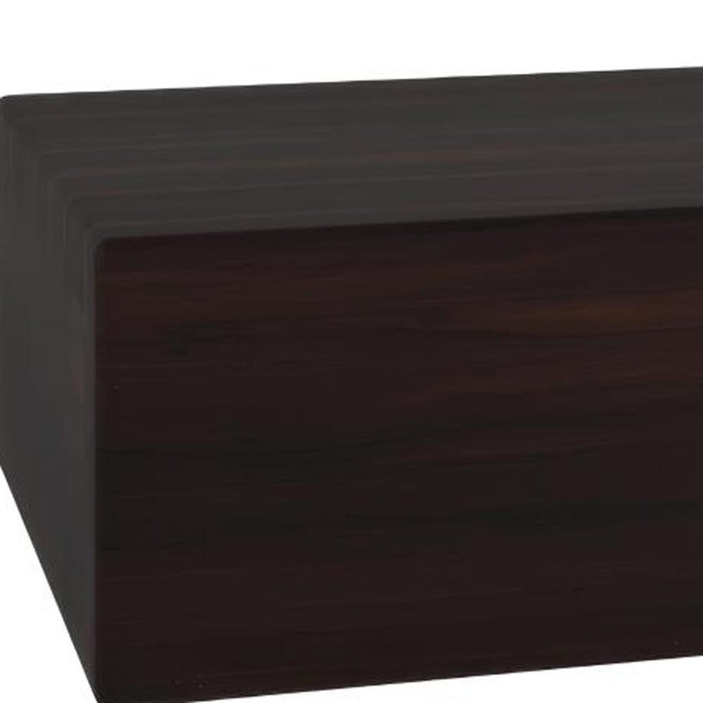 12" Espresso Solid Wood Wall Mounted Floating Shelf — view 13