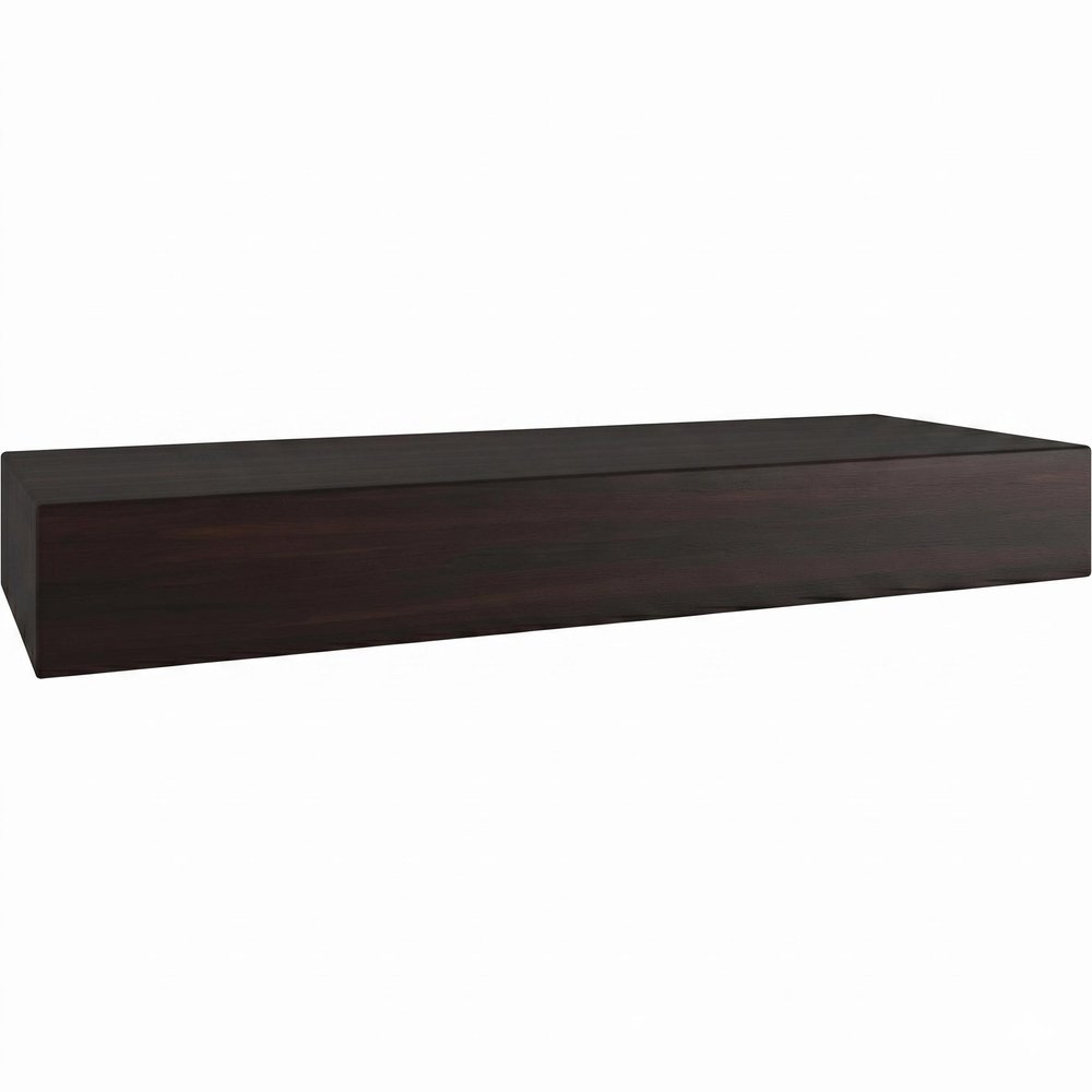 12" Espresso Solid Wood Wall Mounted Floating Shelf — view 14