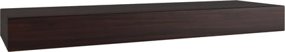 12" Espresso Solid Wood Wall Mounted Floating Shelf HomeRoots