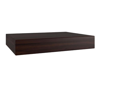 12" Espresso Solid Wood Wall Mounted Floating Shelf