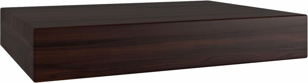 12" Espresso Solid Wood Wall Mounted Floating Shelf — view 2