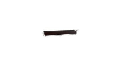 12" Espresso Solid Wood Wall Mounted Floating Shelf HomeRoots