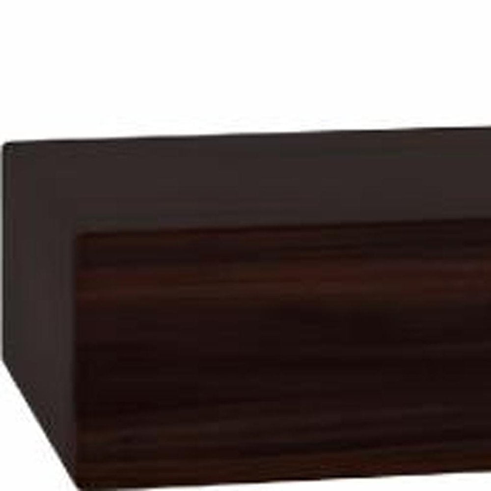 12" Espresso Solid Wood Wall Mounted Floating Shelf — view 11