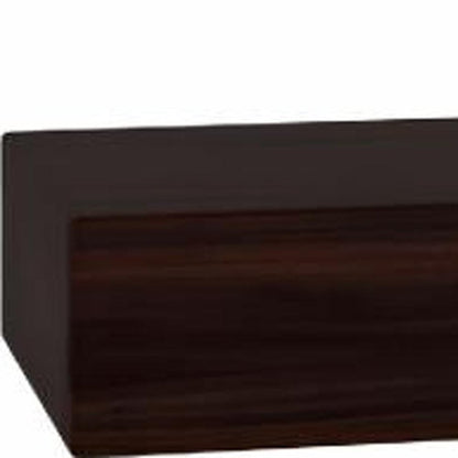 12" Espresso Solid Wood Wall Mounted Floating Shelf
