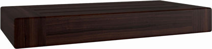 12" Espresso Solid Wood Wall Mounted Floating Shelf HomeRoots