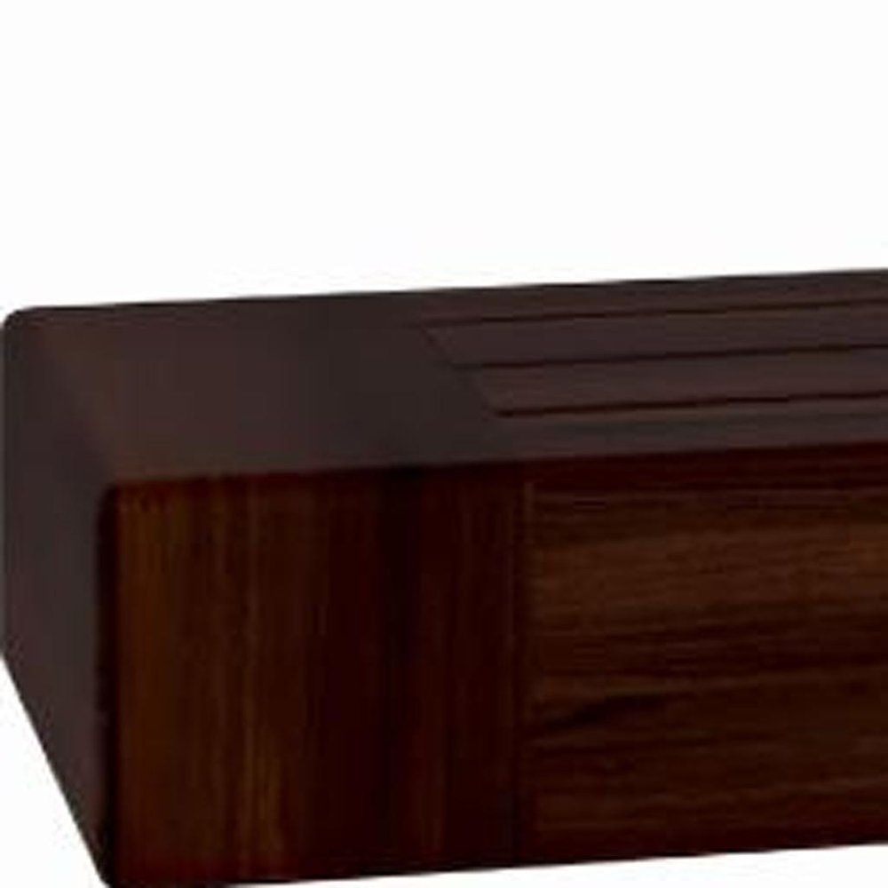 12" Espresso Solid Wood Wall Mounted Floating Shelf — view 12