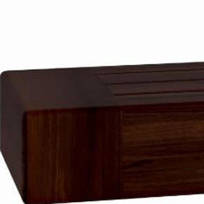 12" Espresso Solid Wood Wall Mounted Floating Shelf HomeRoots