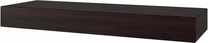 12" Espresso Solid Wood Wall Mounted Floating Shelf