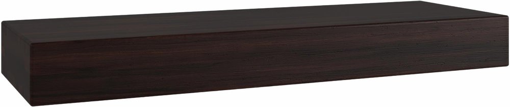 12" Espresso Solid Wood Wall Mounted Floating Shelf — view 7