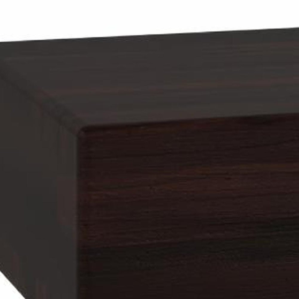 12" Espresso Solid Wood Wall Mounted Floating Shelf — view 8