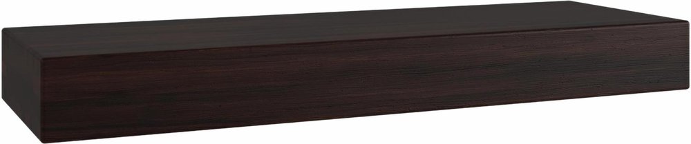 12" Espresso Solid Wood Wall Mounted Floating Shelf — view 12